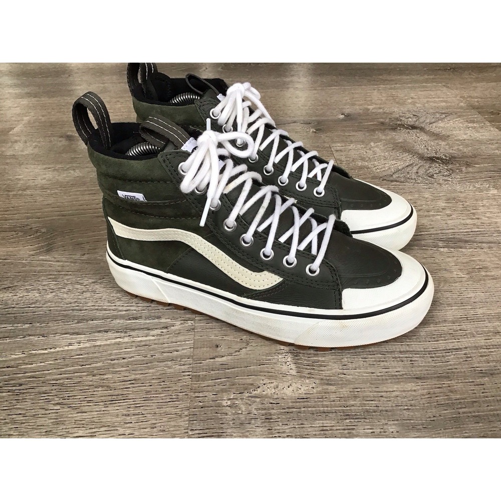 Vans Scotchgard Sk8-Hi Green Suede High Top Skate Shoes Mens 6.5 Womens 8 MTE